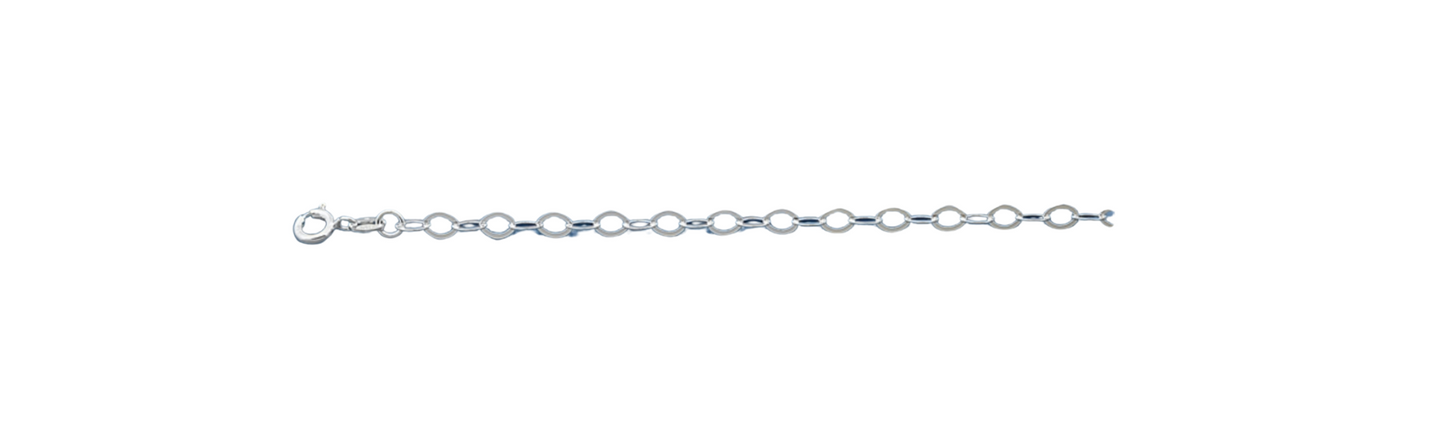 Silver Open Circle Anklet