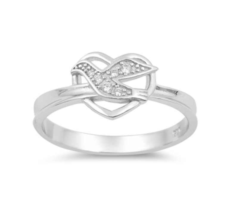 Dove Heart Ring