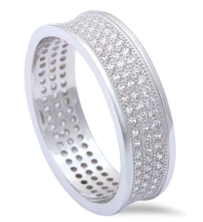Anillos para hombre de plata esterlina con circonita cúbica