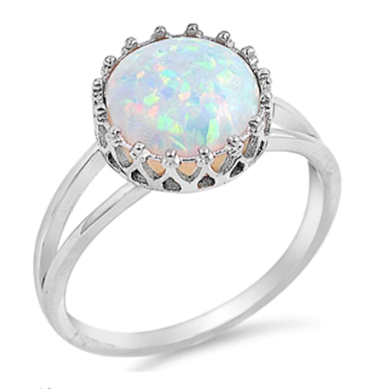 Crown White Opal