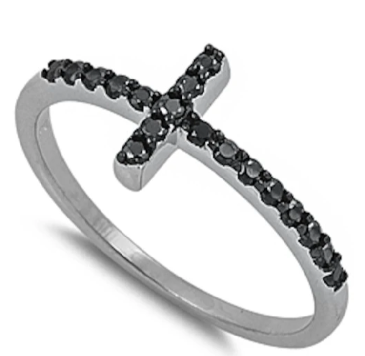 Black Cross Ring