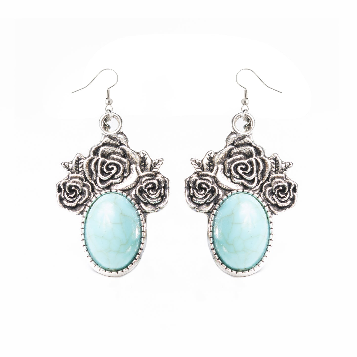 Rose Turquoise Earrings