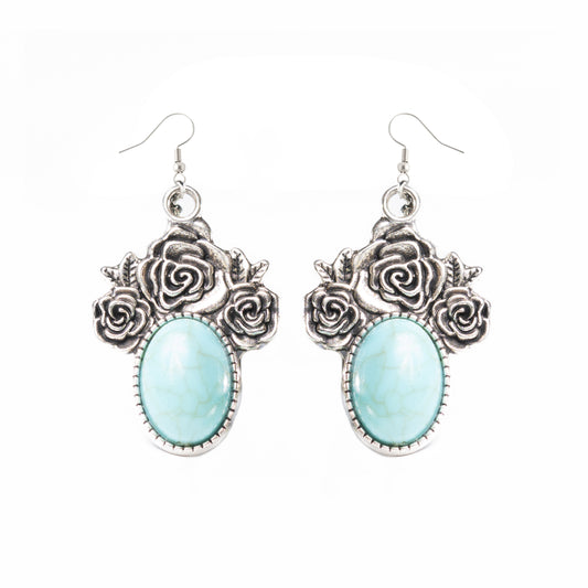 Rose Turquoise Earrings