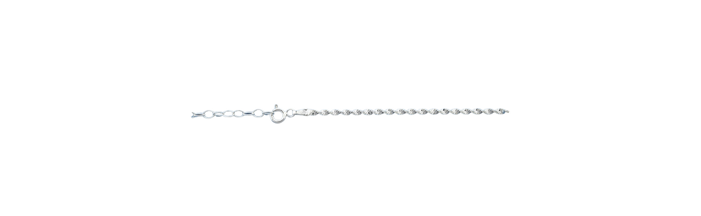 Silver Swirl Anklet