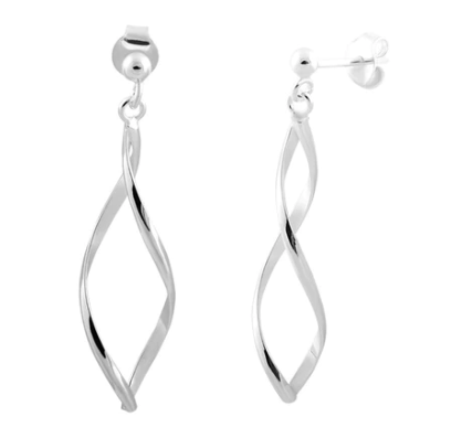 Sterling Silver Twist Earrings