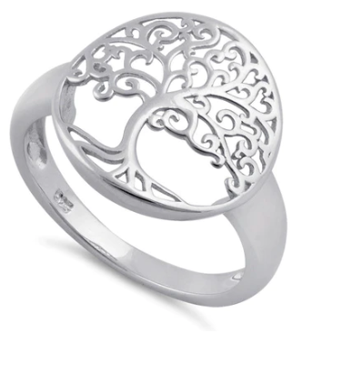 Anillo Círculo Árbol De La Vida