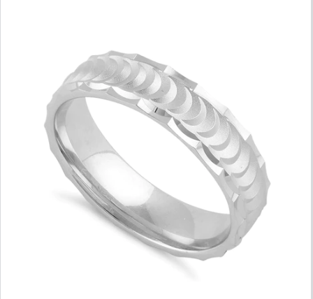 Sterling Silver  Half Moon Ring