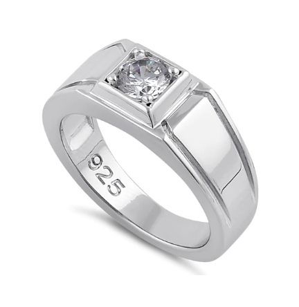 Sterling Silver Mens Classic Ring