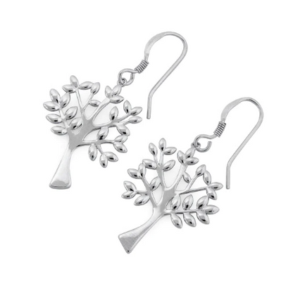 Tree Of Life Branch Leaf Earrings